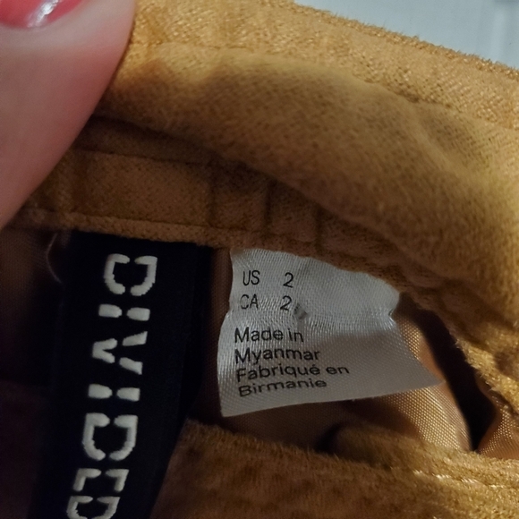 Divided Faux Suede Camel A-Line Skirt Size 2 - Picture 3 of 6